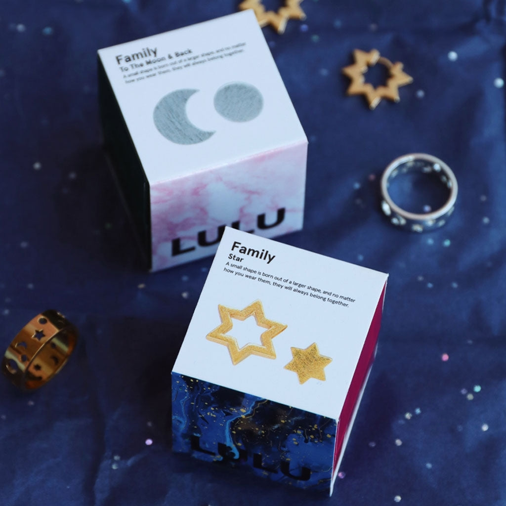 LULU Copenhagen Family To The Moon And Back örhängen par Earrings, pairs Silver