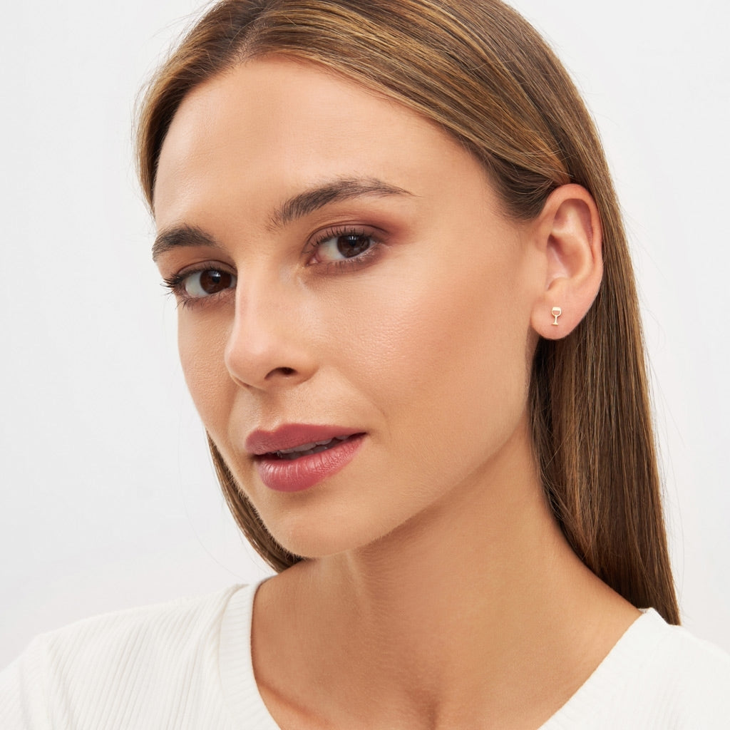 LULU Copenhagen Friday Rosé örhänge 1 st Ear stud, 1 pcs Guldpläterad