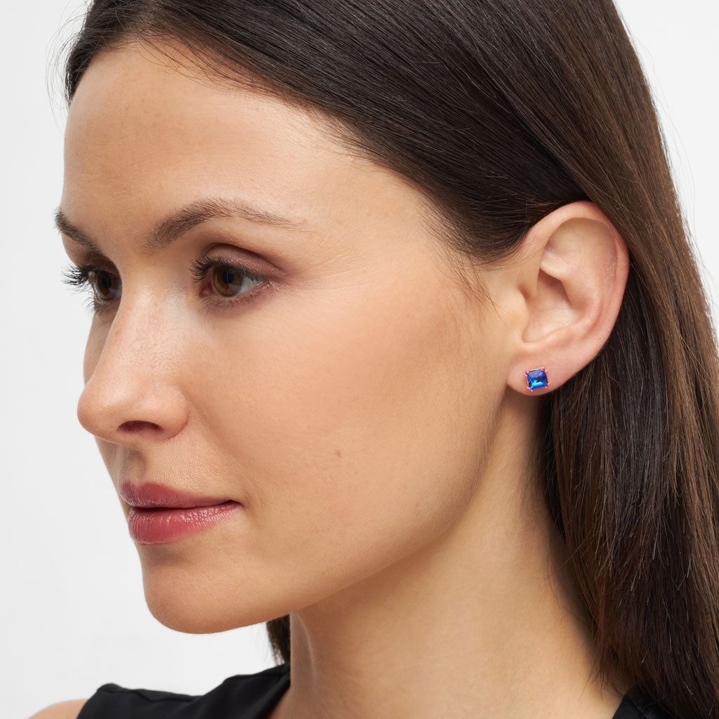 LULU Copenhagen Gala Crystal Bling örhänge 1 st Ear stud, 1 pcs Capri Blue/Pink