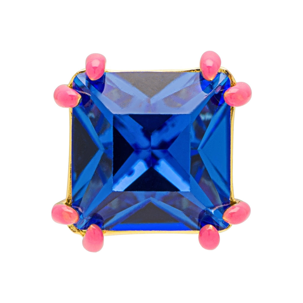 LULU Copenhagen Gala Crystal Bling örhänge 1 st Ear stud, 1 pcs Capri Blue/Pink