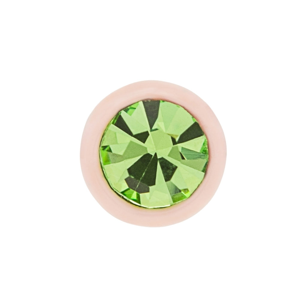 LULU Copenhagen Gala Crystal Round örhänge 1 st Ear stud, 1 pcs Olivine/Silk Light Pink