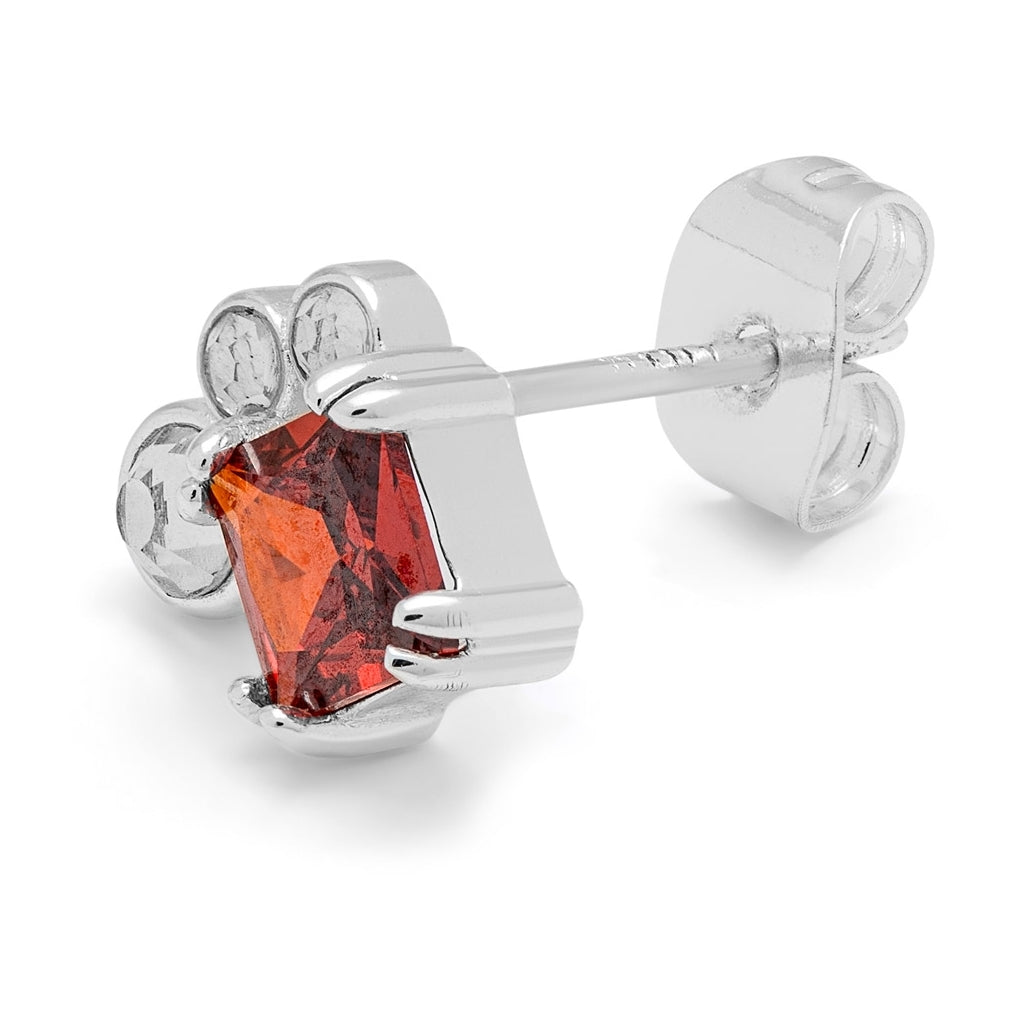 LULU Copenhagen Gala Red Bling Left örhänge 1 st Ear stud, 1 pcs Silver Plated
