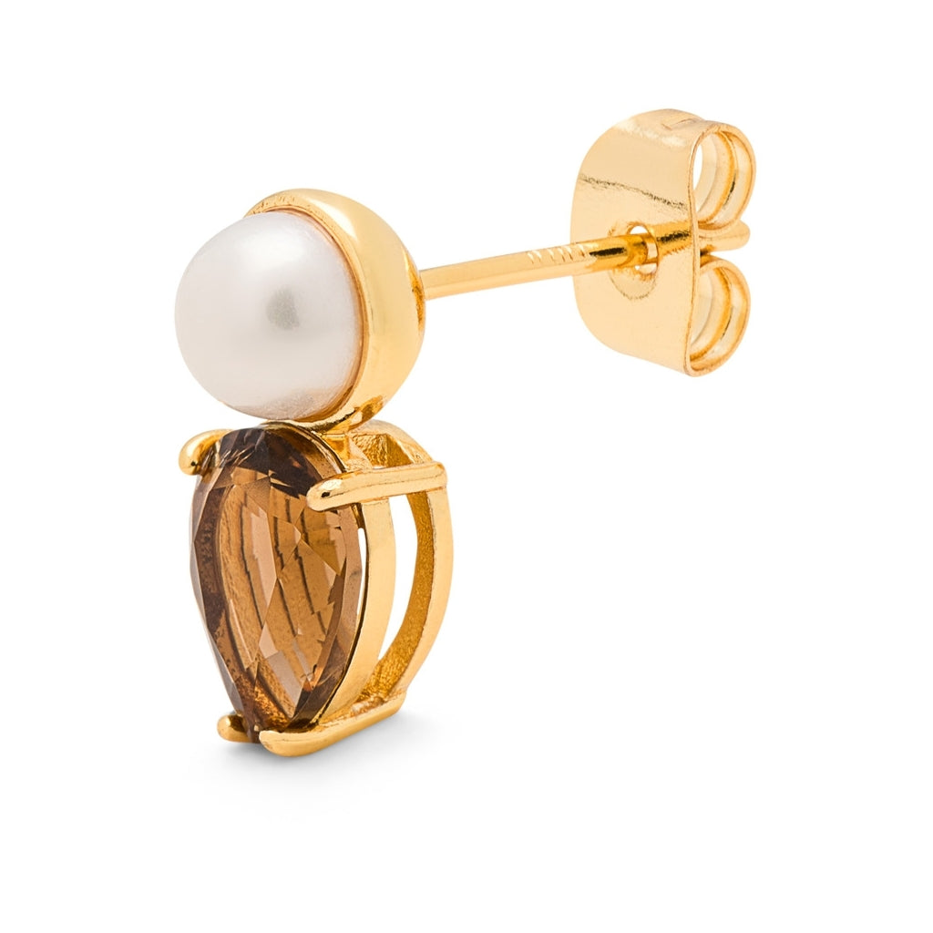 LULU Copenhagen Gala The Drop örhänge 1 st Ear stud, 1 pcs Guldpläterad