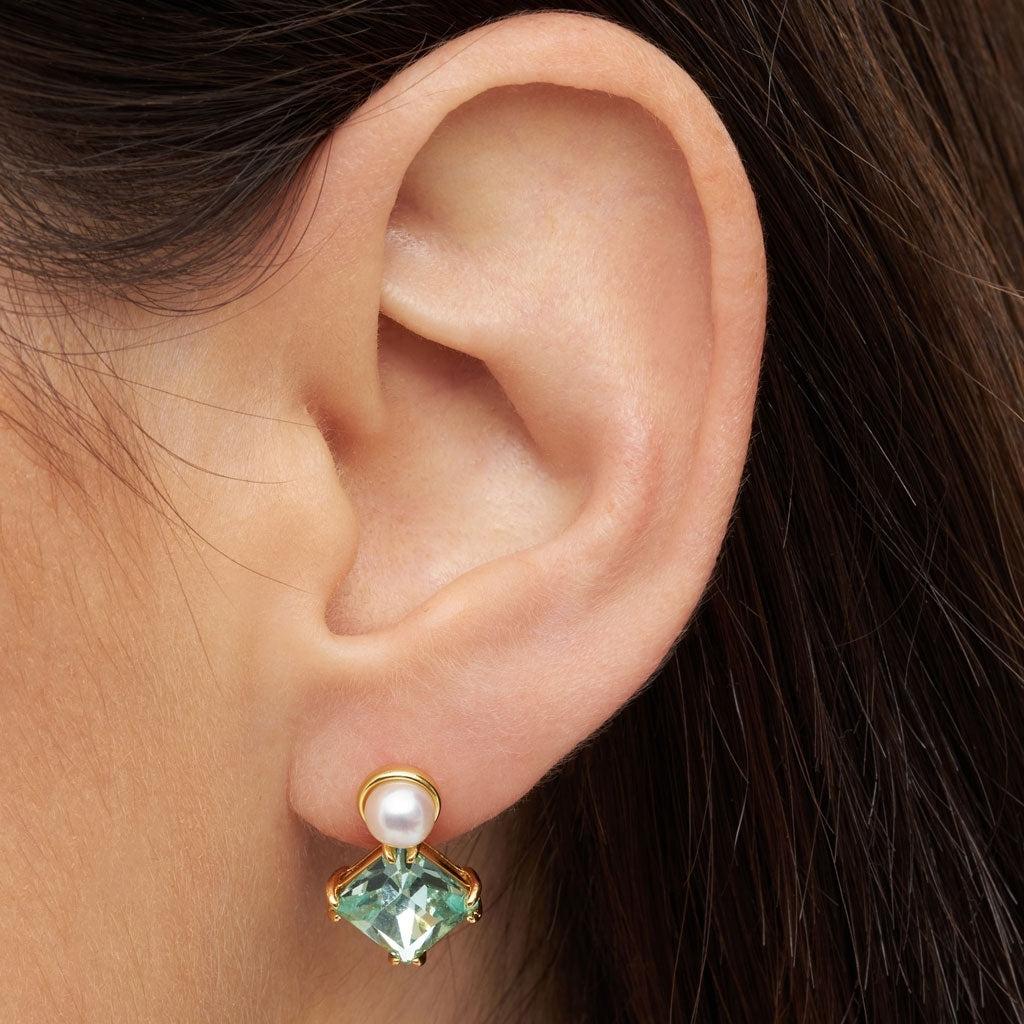 LULU Copenhagen Gala The Square örhänge 1 st Ear stud, 1 pcs Guldpläterad