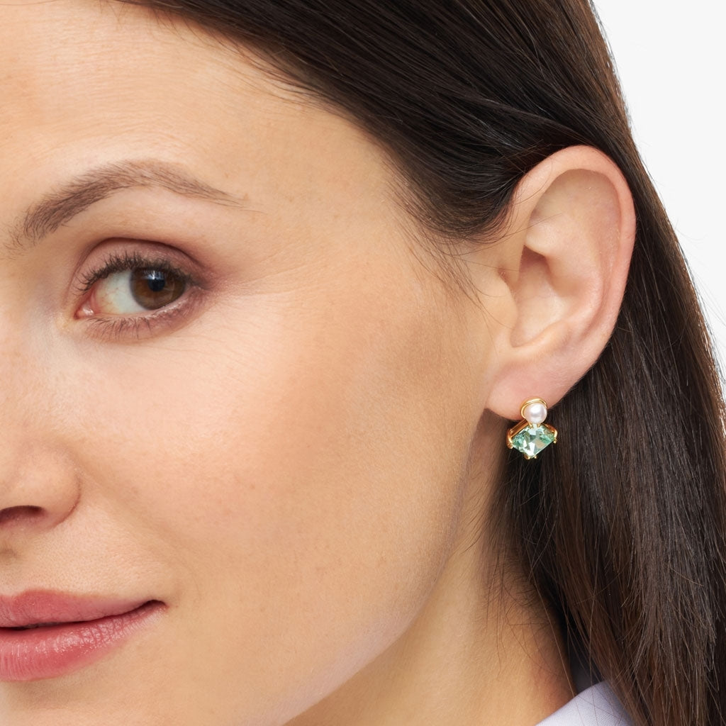 LULU Copenhagen Gala The Square örhänge 1 st Ear stud, 1 pcs Guldpläterad