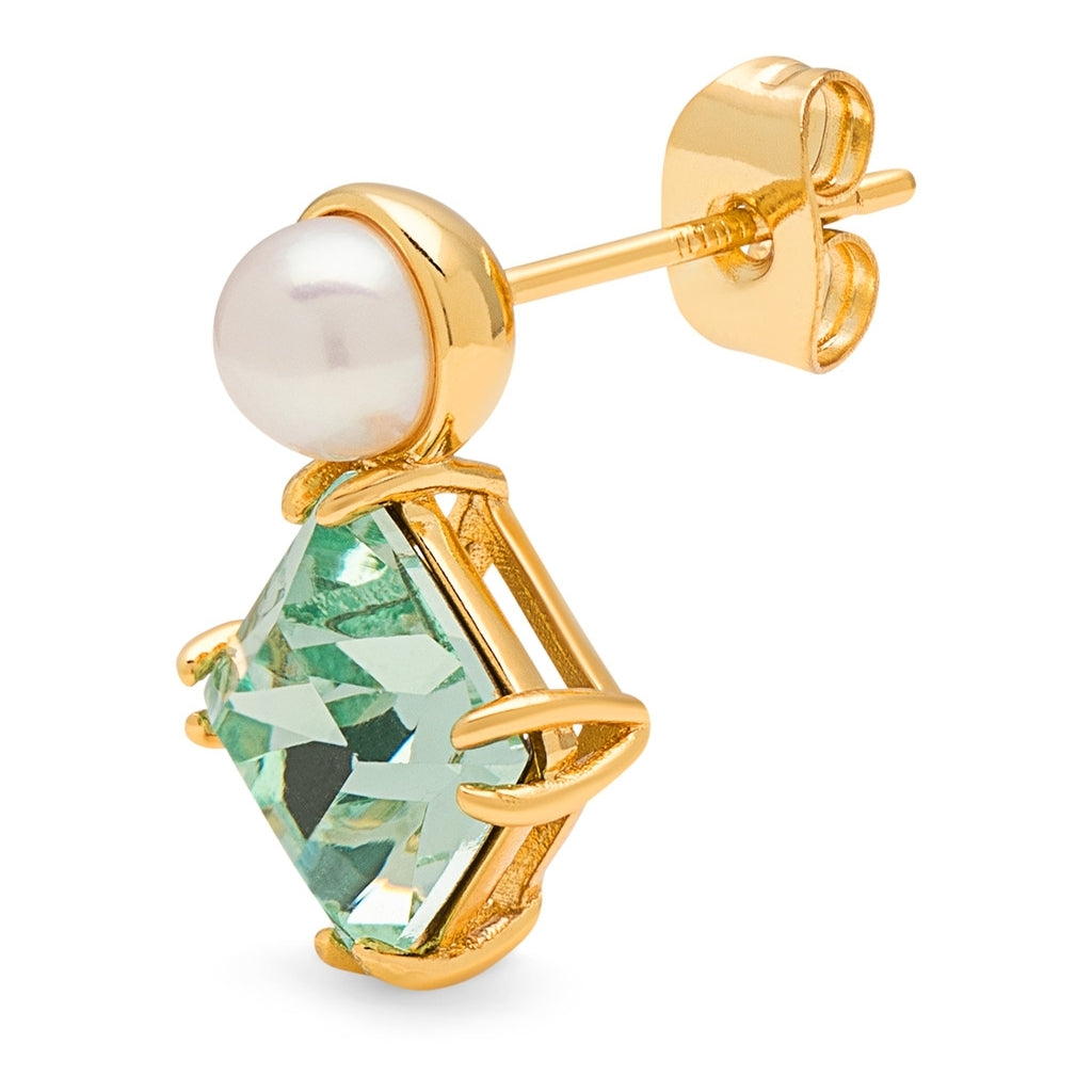 LULU Copenhagen Gala The Square örhänge 1 st Ear stud, 1 pcs Guldpläterad