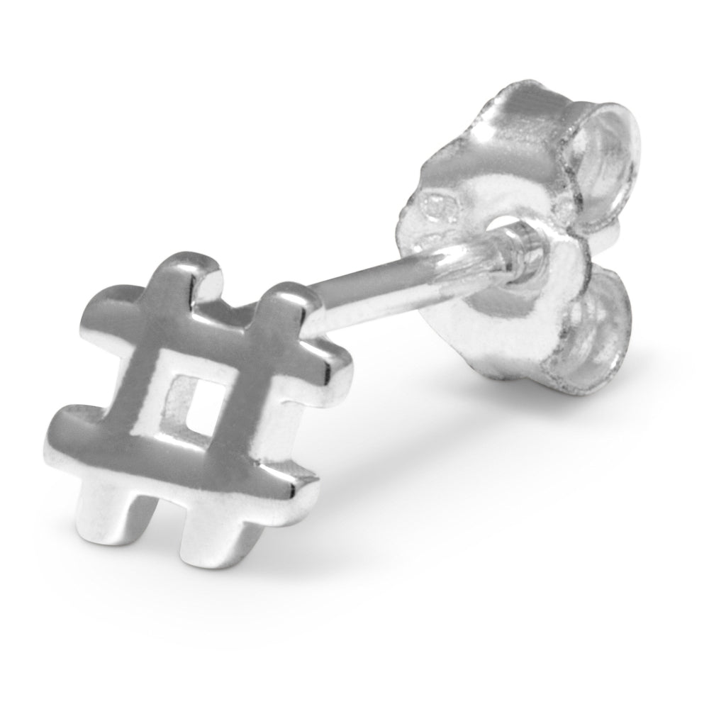 LULU Copenhagen Hashtag örhänge 1 st Ear stud, 1 pcs Silver