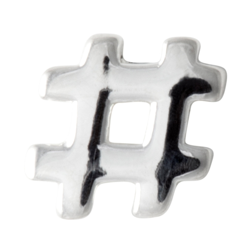 LULU Copenhagen Hashtag örhänge 1 st Ear stud, 1 pcs Silver