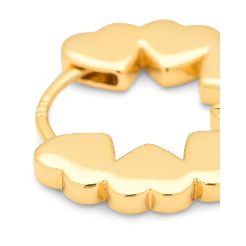 LULU Copenhagen Heart Hoops Par Hoops Guldpläterad