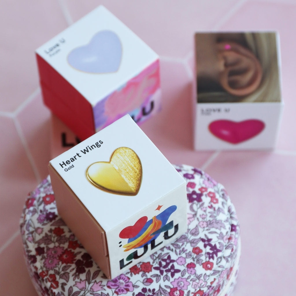 LULU Copenhagen Heart Wings örhänge 1 st Ear stud, 1 pcs Guldpläterad