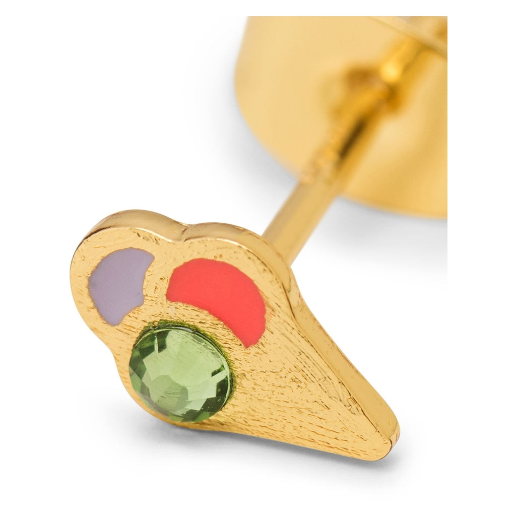 LULU Copenhagen Ice Cone Crystal örhänge 1 st Ear stud, 1 pcs Guldpläterad