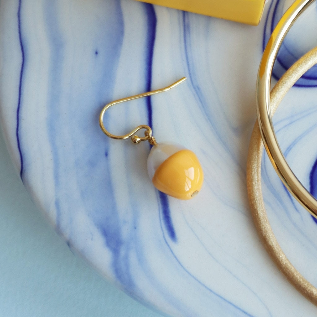 LULU Copenhagen LULU Baroque örhänge 1 st Ear stud, 1 pcs Marigold