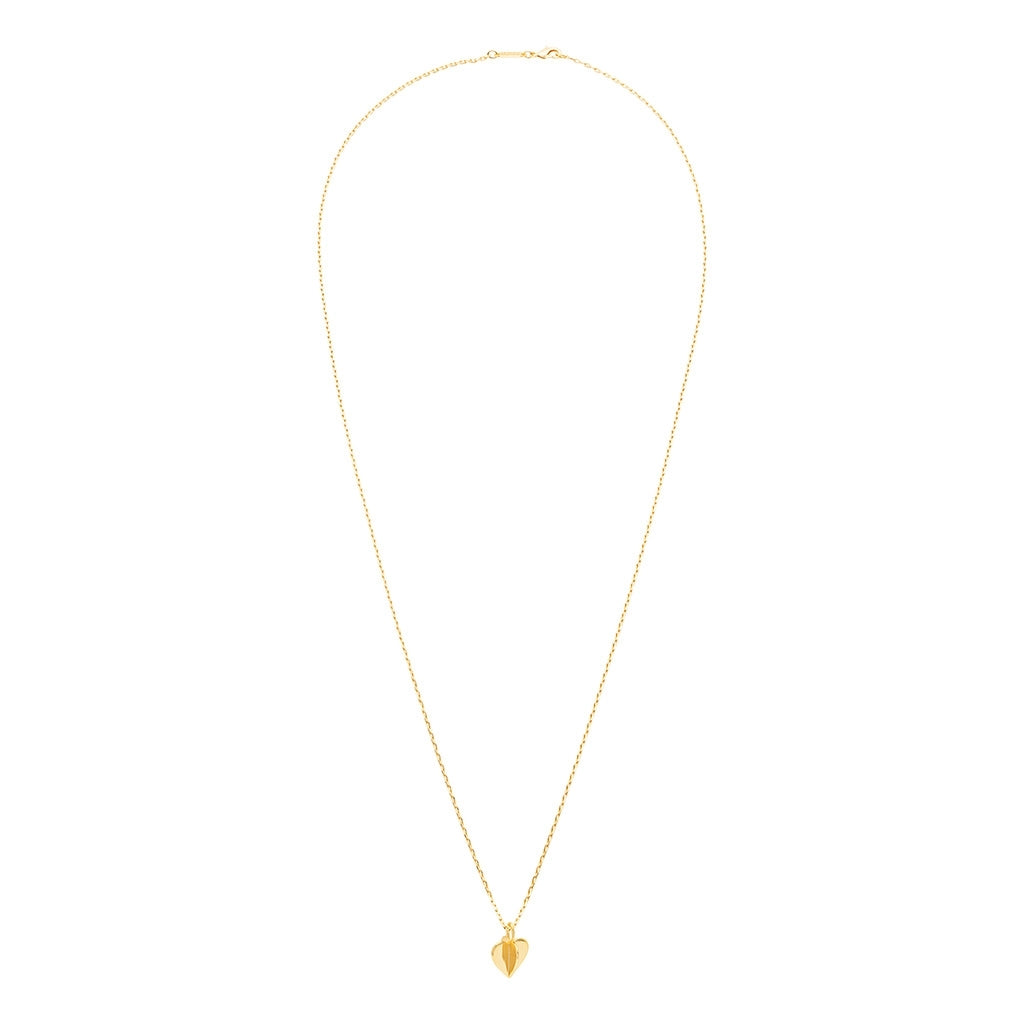 LULU Copenhagen Lemon Heart Halsband Guldpläterad Necklaces Guldpläterad