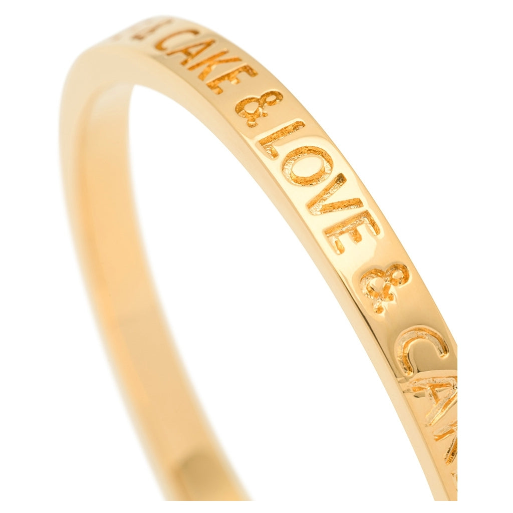 LULU Copenhagen Love & Cake Bangle - Guldplateräd Bracelets Guldpläterad