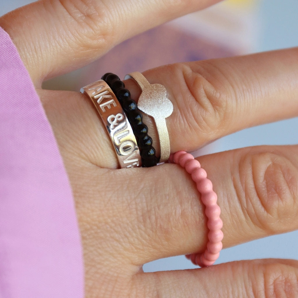 LULU Copenhagen Love & Cake Ring - Silverplateräd Rings Silver