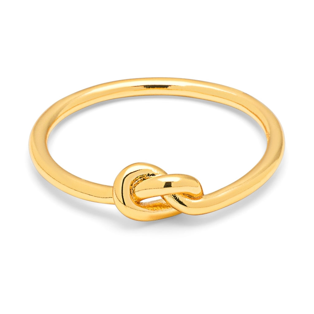 LULU Copenhagen Love Knot Ring guldpläterat Rings Guldpläterad