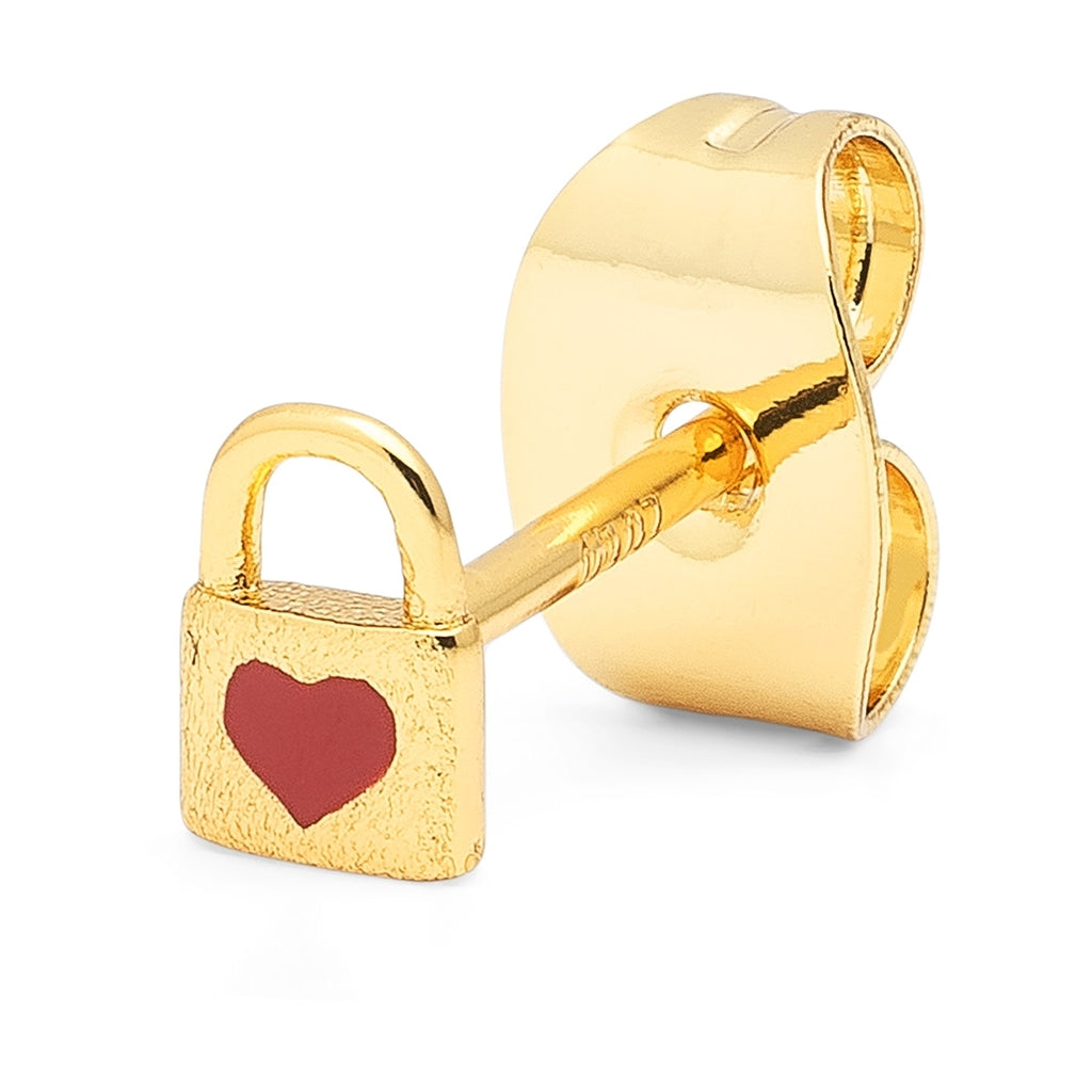 LULU Copenhagen Love Lock 1 st Ear stud, 1 pcs Guldpläterad