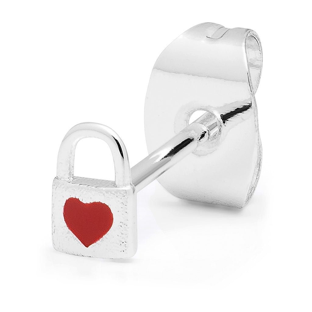 LULU Copenhagen Love Lock 1 st Ear stud, 1 pcs Silver Plated