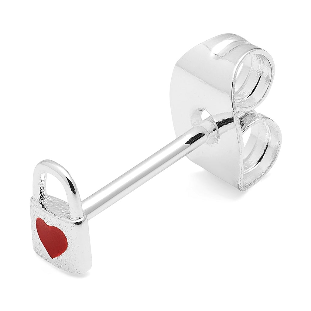 LULU Copenhagen Love Lock 1 st Ear stud, 1 pcs Silver Plated