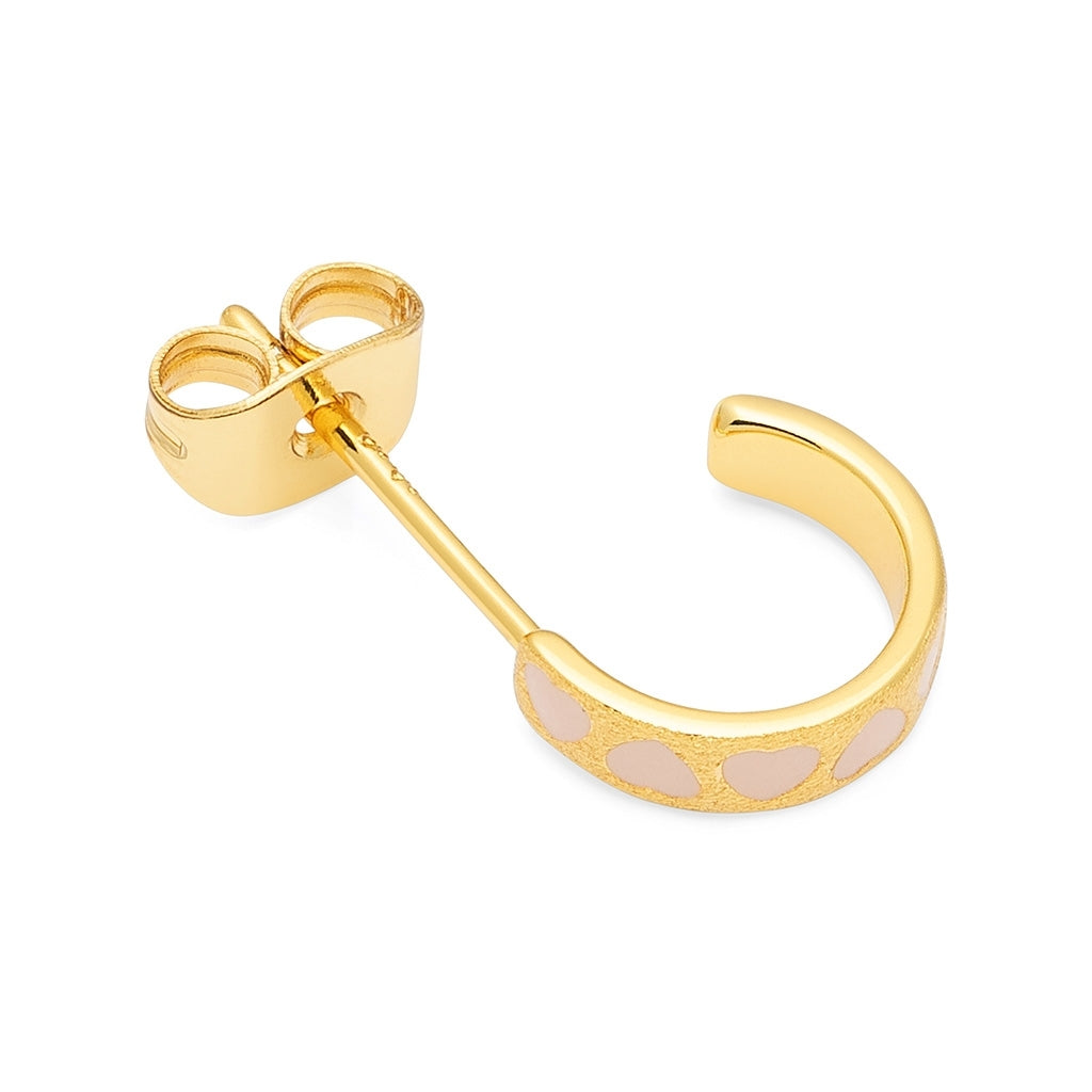 LULU Copenhagen Love Repeat hoops par - Guldplateräd Hoops Dusty Peach