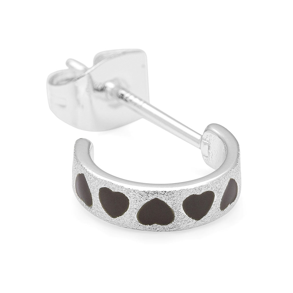 LULU Copenhagen Love Repeat hoops par - Silverplateräd Hoops Cocoa Powder