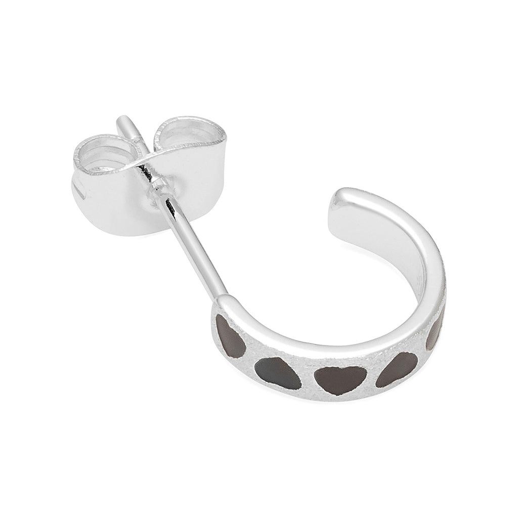 LULU Copenhagen Love Repeat hoops par - Silverplateräd Hoops Cocoa Powder