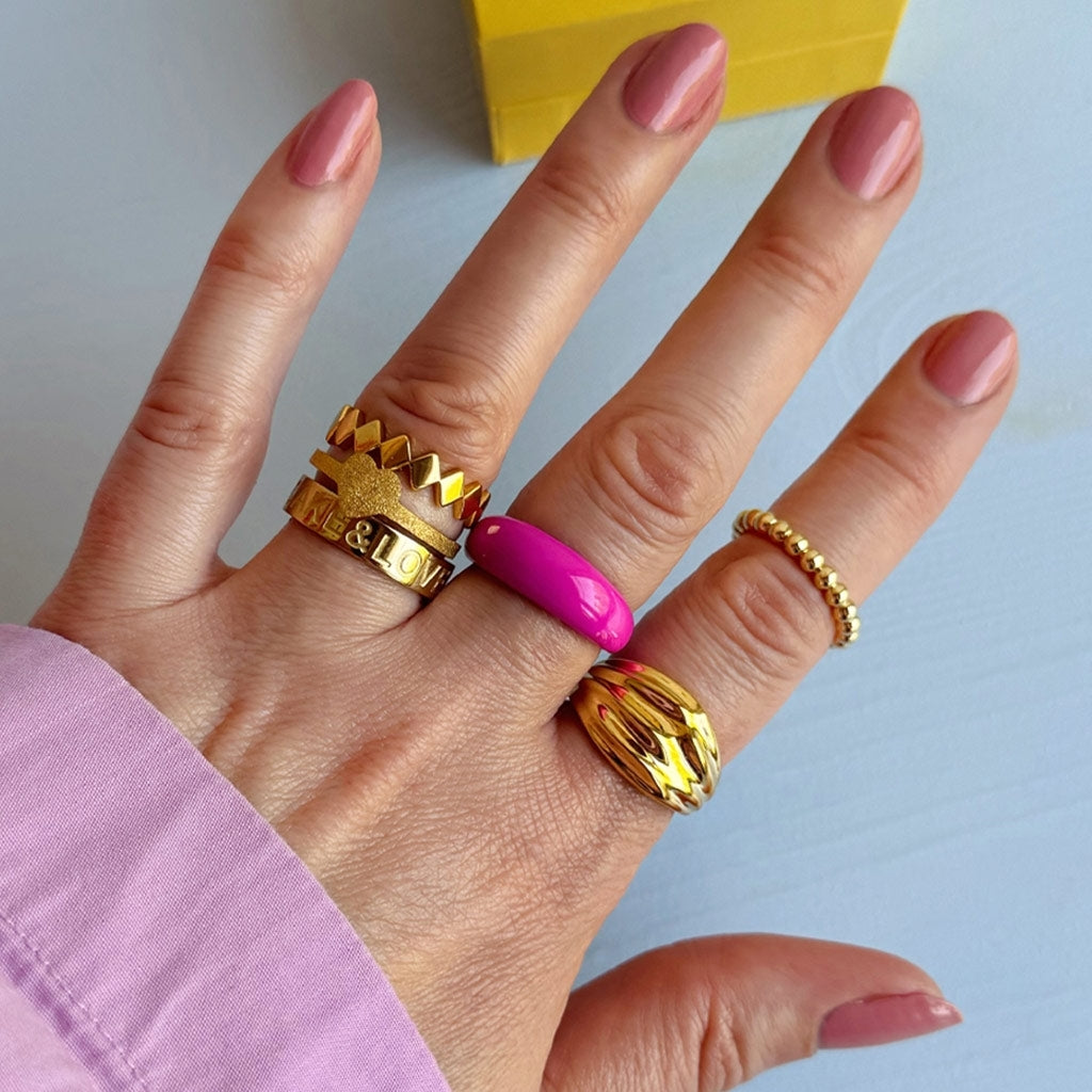 LULU Copenhagen Love Ring Rings Guldpläterad