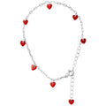 Love U Armband forsilvrad - Passion Red