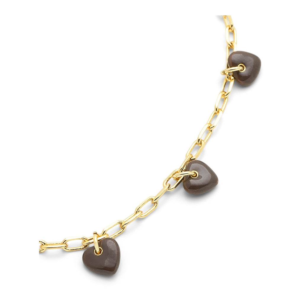 LULU Copenhagen Love U Armband guldpläterad Bracelets Cocoa Powder