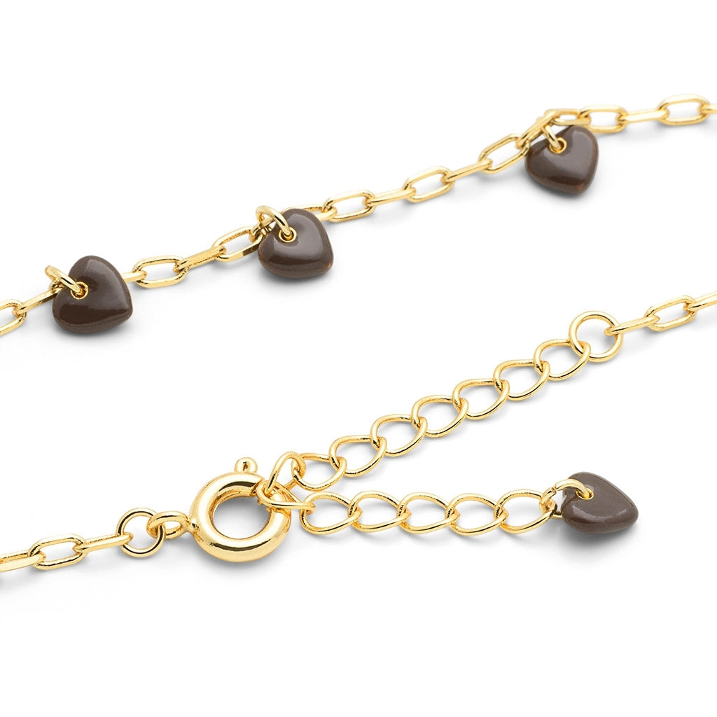 LULU Copenhagen Love U Armband guldpläterad Bracelets Cocoa Powder
