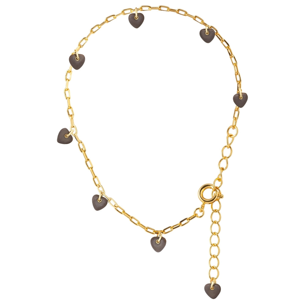LULU Copenhagen Love U Armband guldpläterad Bracelets Cocoa Powder