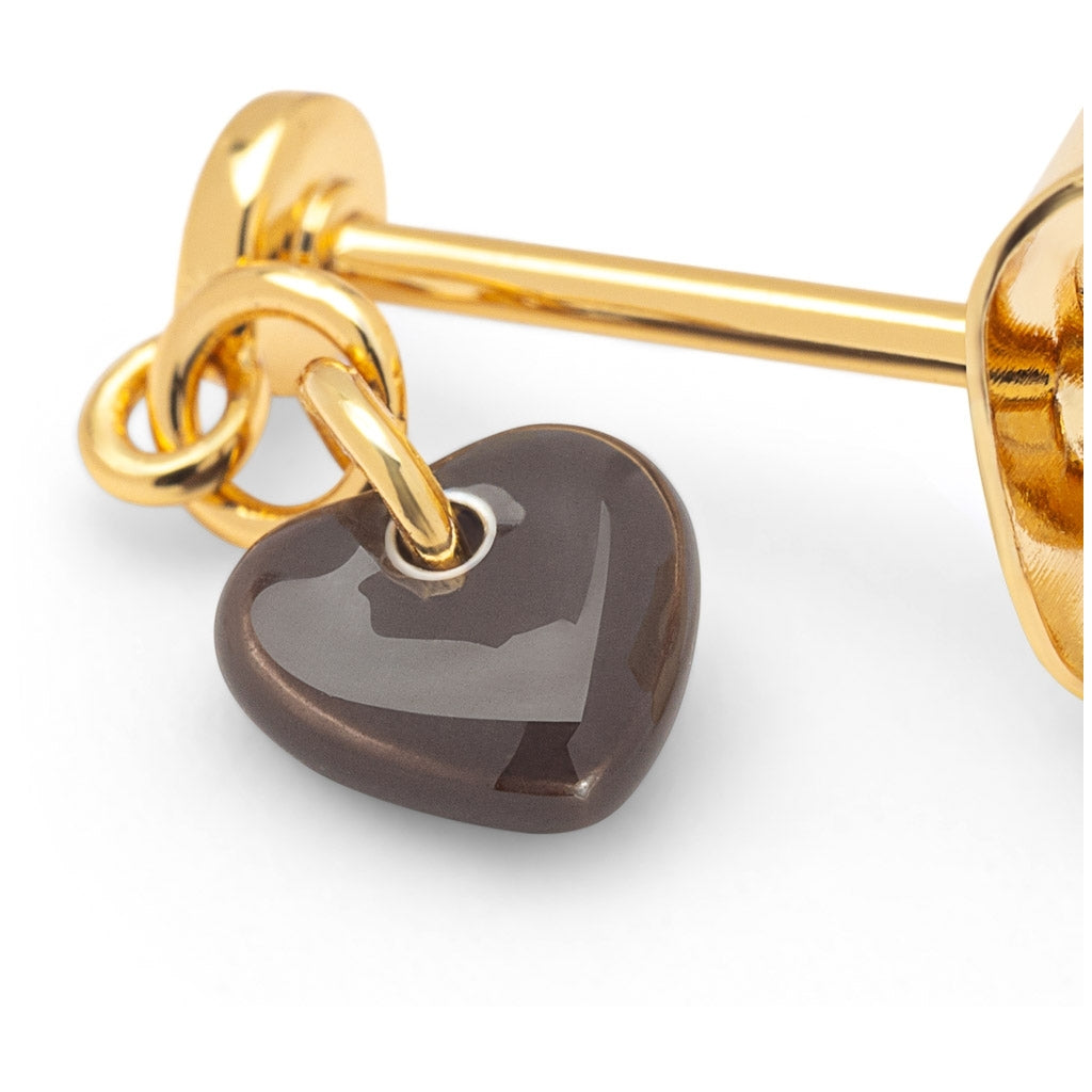 LULU Copenhagen Love U Dangling örhänge 1 st Ear stud, 1 pcs Cocoa Powder