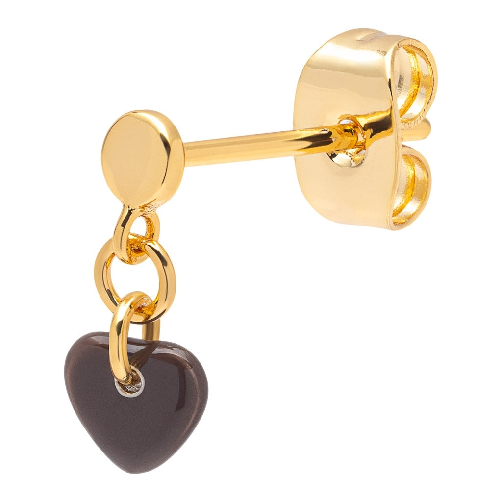 LULU Copenhagen Love U Dangling örhänge 1 st Ear stud, 1 pcs Cocoa Powder