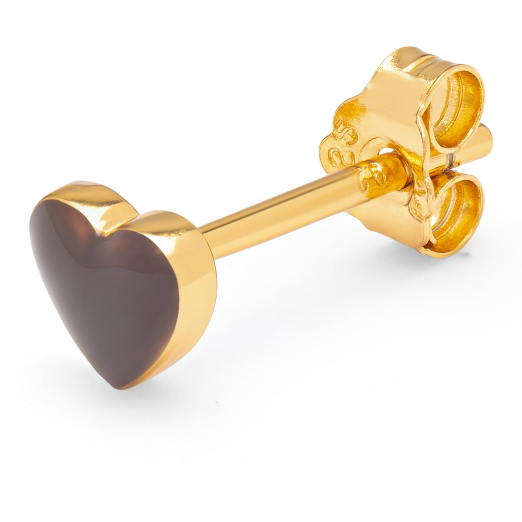 LULU Copenhagen Love U örhänge 1 st Ear stud, 1 pcs Cocoa Powder