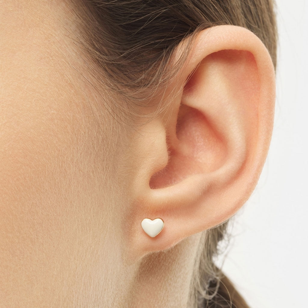 LULU Copenhagen Love U örhänge 1 st Ear stud, 1 pcs Coconut Milk