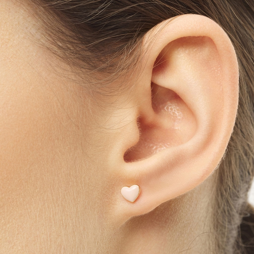 LULU Copenhagen Love U örhänge 1 st Ear stud, 1 pcs Dusty Peach