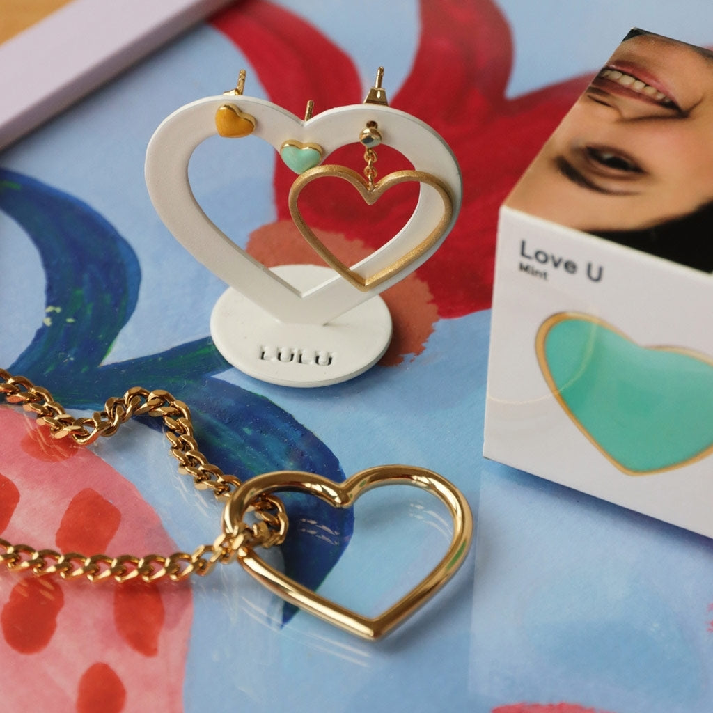 LULU Copenhagen Love U örhänge 1 st Ear stud, 1 pcs Mint