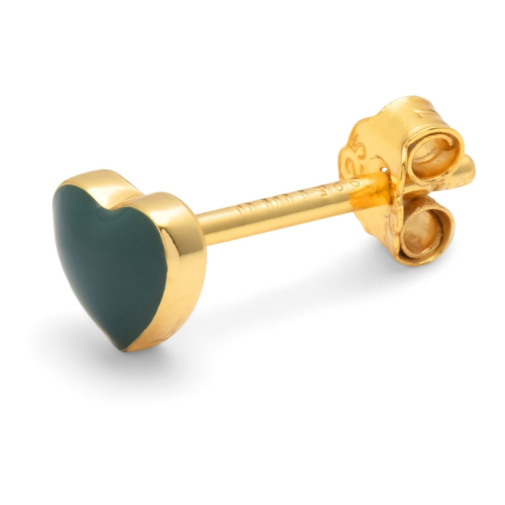 LULU Copenhagen Love U örhänge 1 st Ear stud, 1 pcs North Sea Green