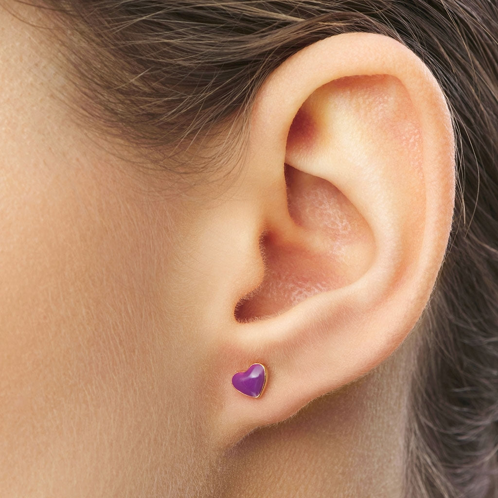LULU Copenhagen Love U örhänge 1 st Ear stud, 1 pcs Purple Harvest