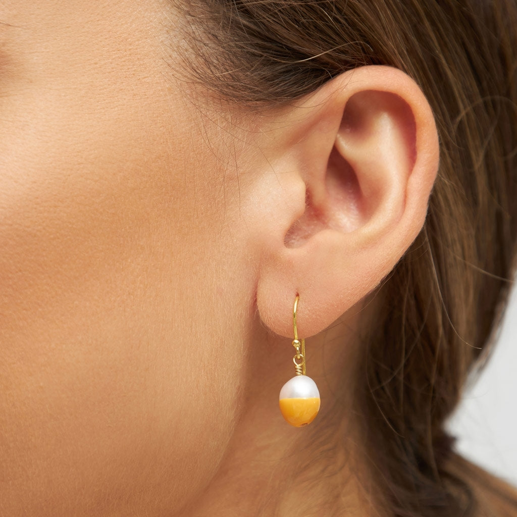 LULU Copenhagen LULU Baroque örhänge 1 st Ear stud, 1 pcs Marigold