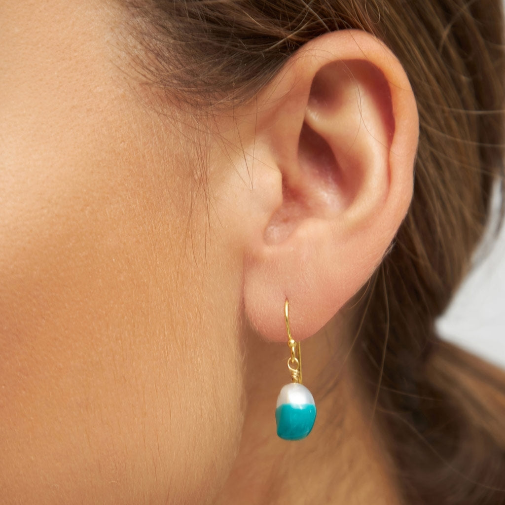 LULU Copenhagen LULU Baroque örhänge 1 st Ear stud, 1 pcs Petrol