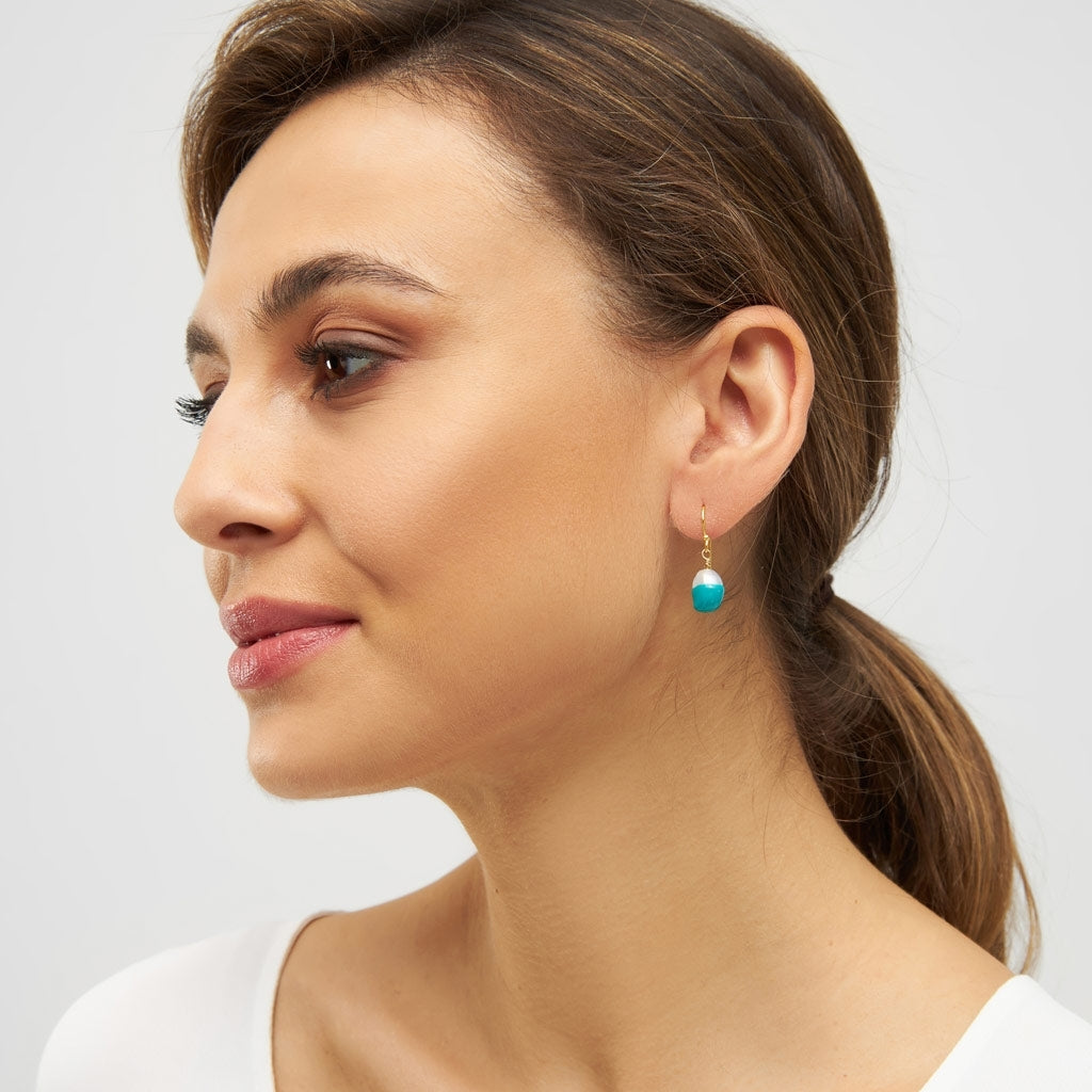 LULU Copenhagen LULU Baroque örhänge 1 st Ear stud, 1 pcs Petrol