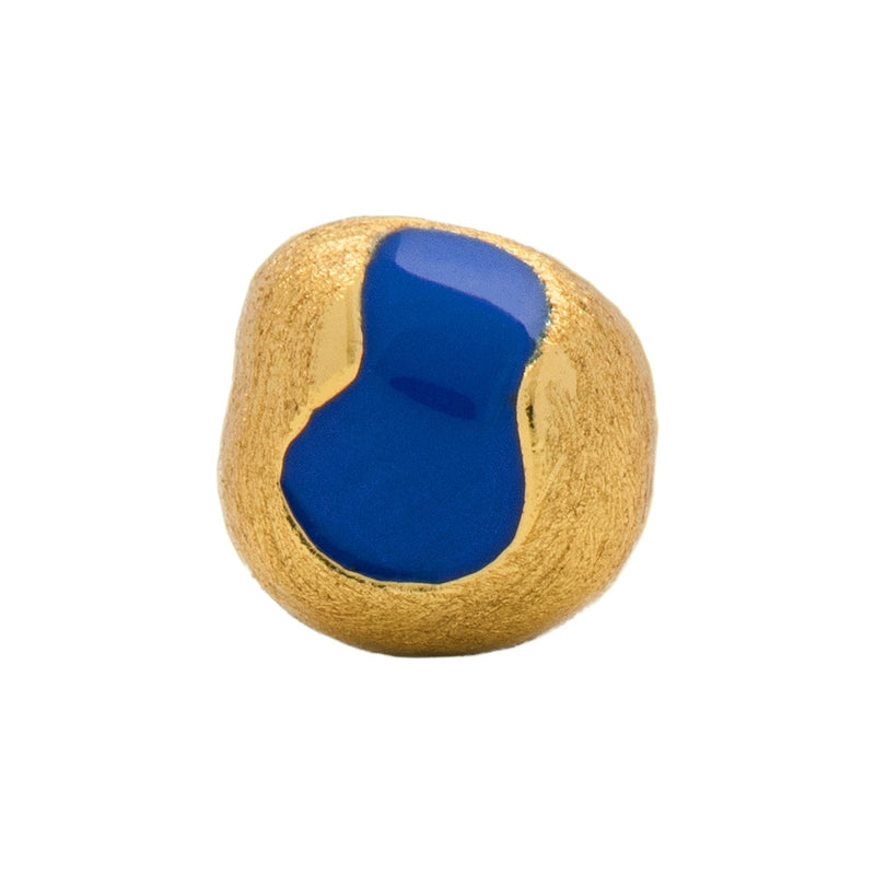 LULU Copenhagen Magic Stone 1 st guldpläterad Ear stud, 1 pcs Dazzling Blue