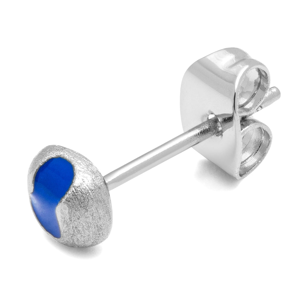 LULU Copenhagen Magic Stone örhänge 1 st silverpläterad Ear stud, 1 pcs Dazzling Blue