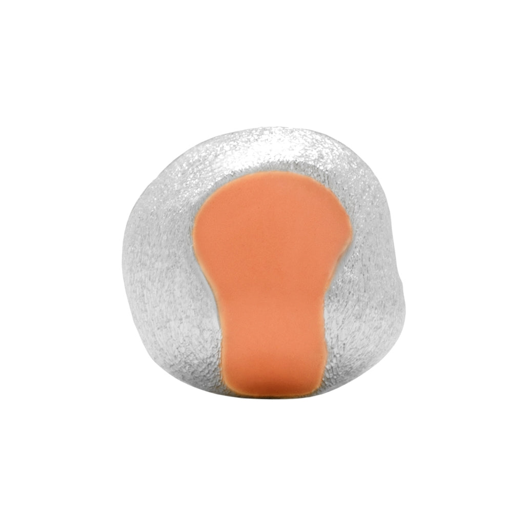 LULU Copenhagen Magic Stone örhänge 1 st silverpläterad Ear stud, 1 pcs Burnt Coral