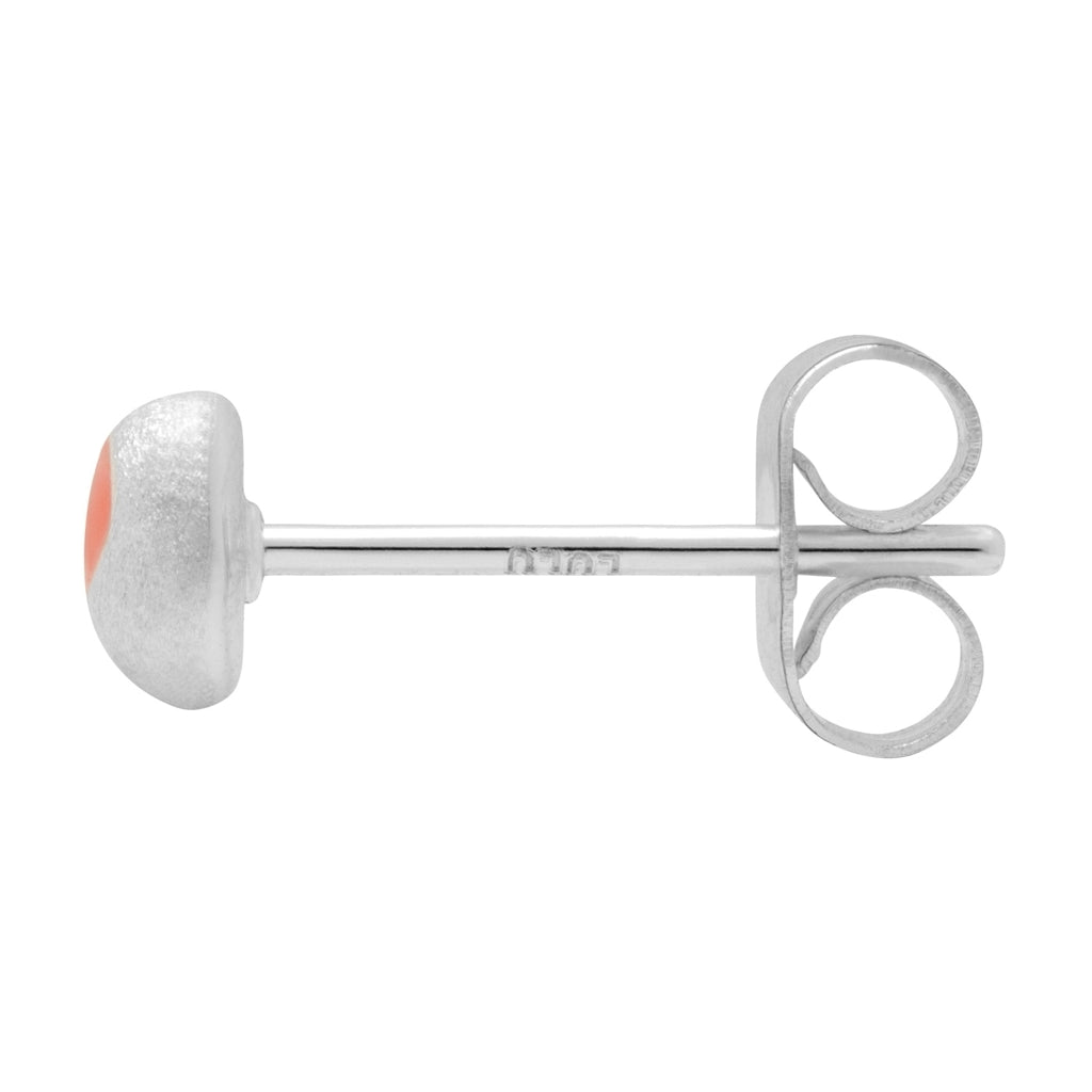 LULU Copenhagen Magic Stone örhänge 1 st silverpläterad Ear stud, 1 pcs Burnt Coral