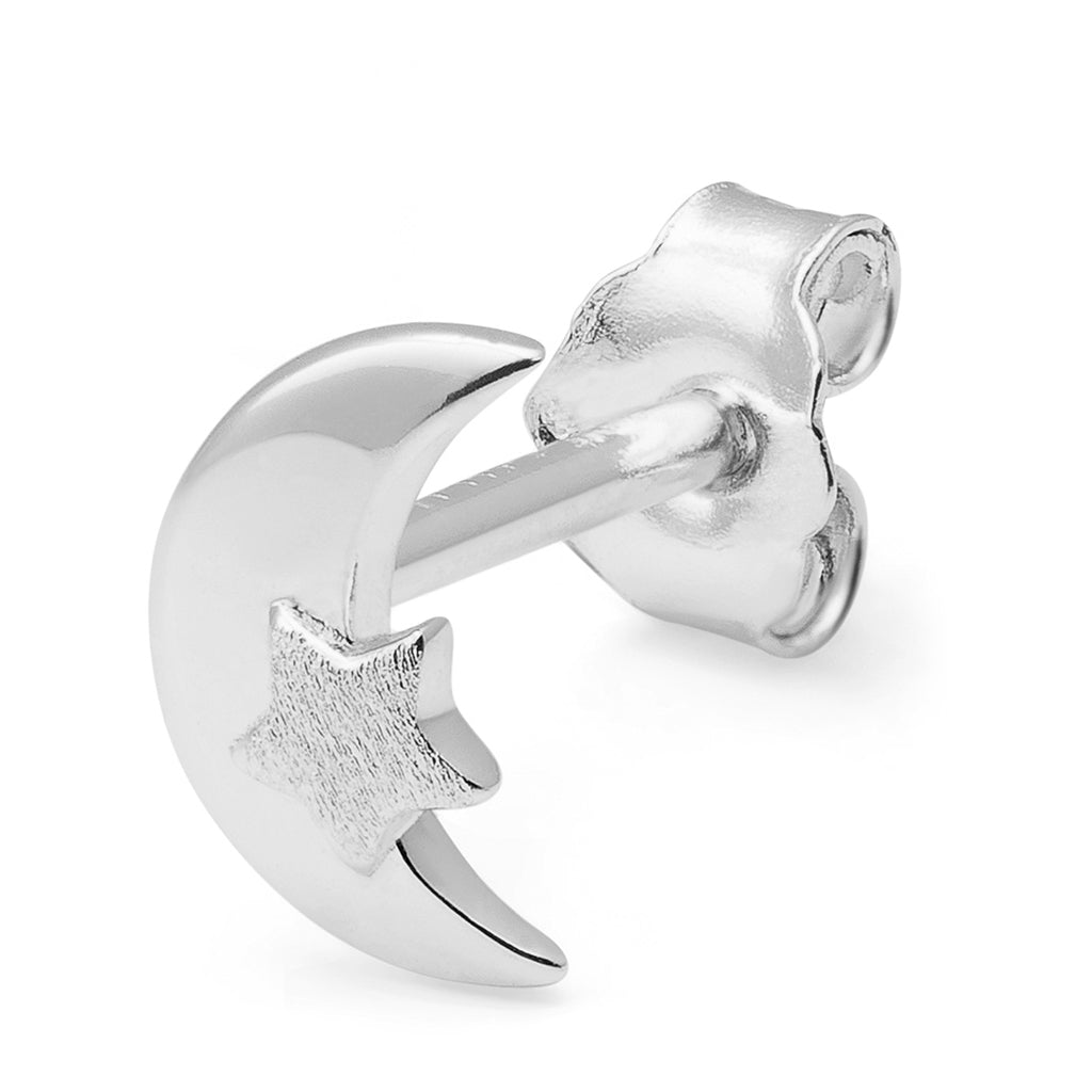 LULU Copenhagen Moon & Star örhänge 1 st Ear stud, 1 pcs Silver