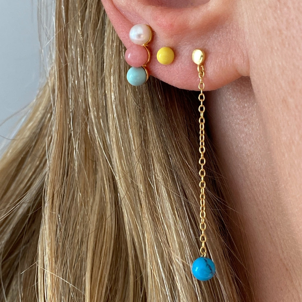LULU Copenhagen Natural Stone Chain örhänge 1 st Ear stud, 1 pcs