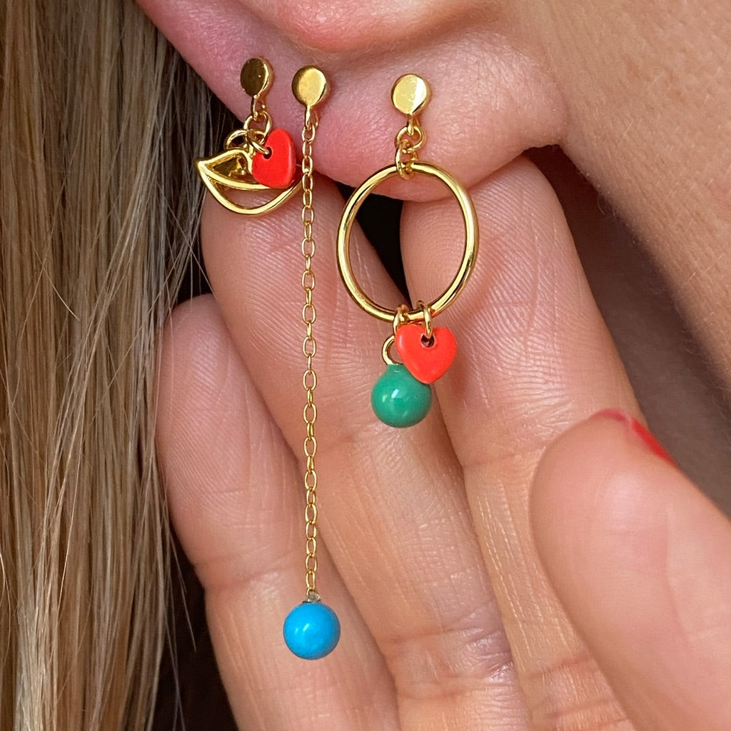 LULU Copenhagen Natural Stone Chain örhänge 1 st Ear stud, 1 pcs