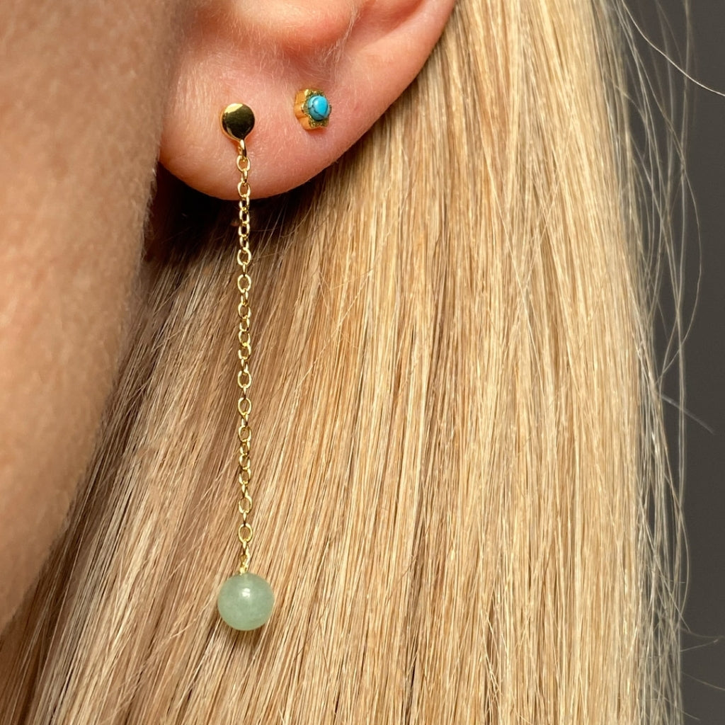 LULU Copenhagen Natural Stone Chain örhänge 1 st Ear stud, 1 pcs